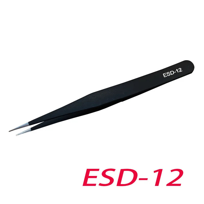 Precision Anti-Static Stainless Steel Tweezers Set for Repair - Smarsty