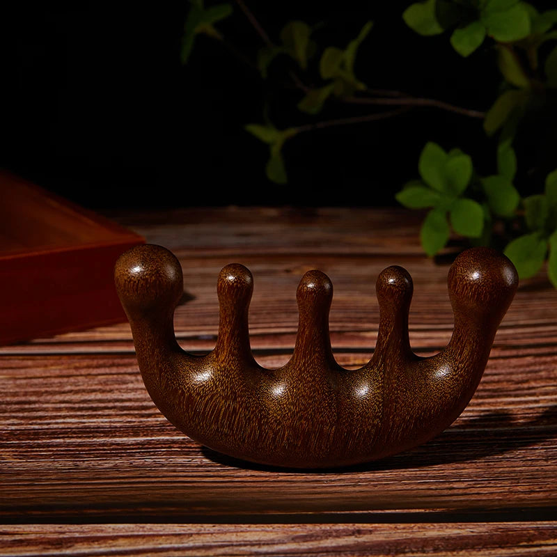 Natural Sandalwood Gua Sha Massage Comb for Stress Relief - Smarsty