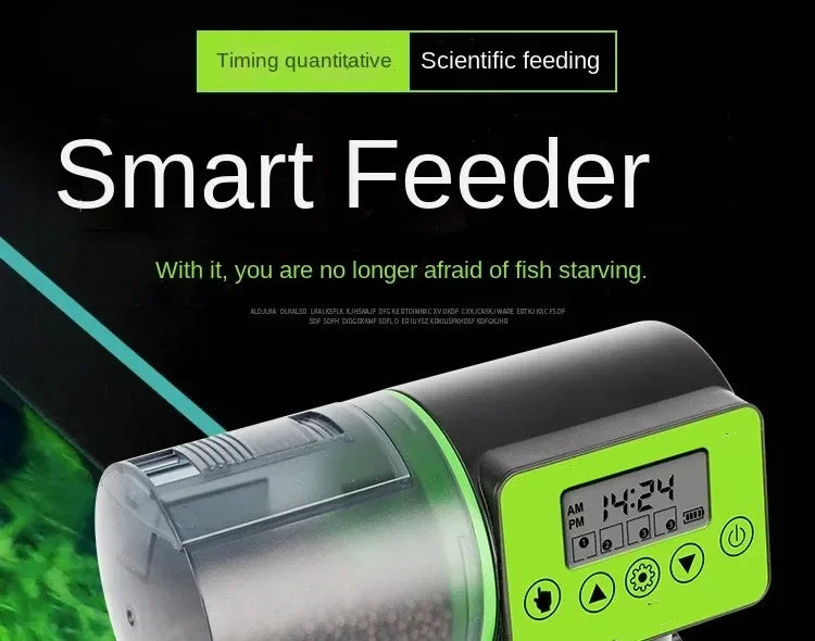 Automatic Fish Tank Feeder with Intelligent Timing Feature - Smarsty