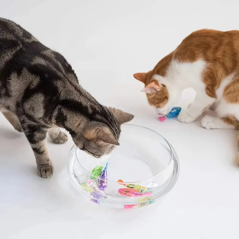 Interactive LED Cat Toy Swimming Robot Fish - Smarsty