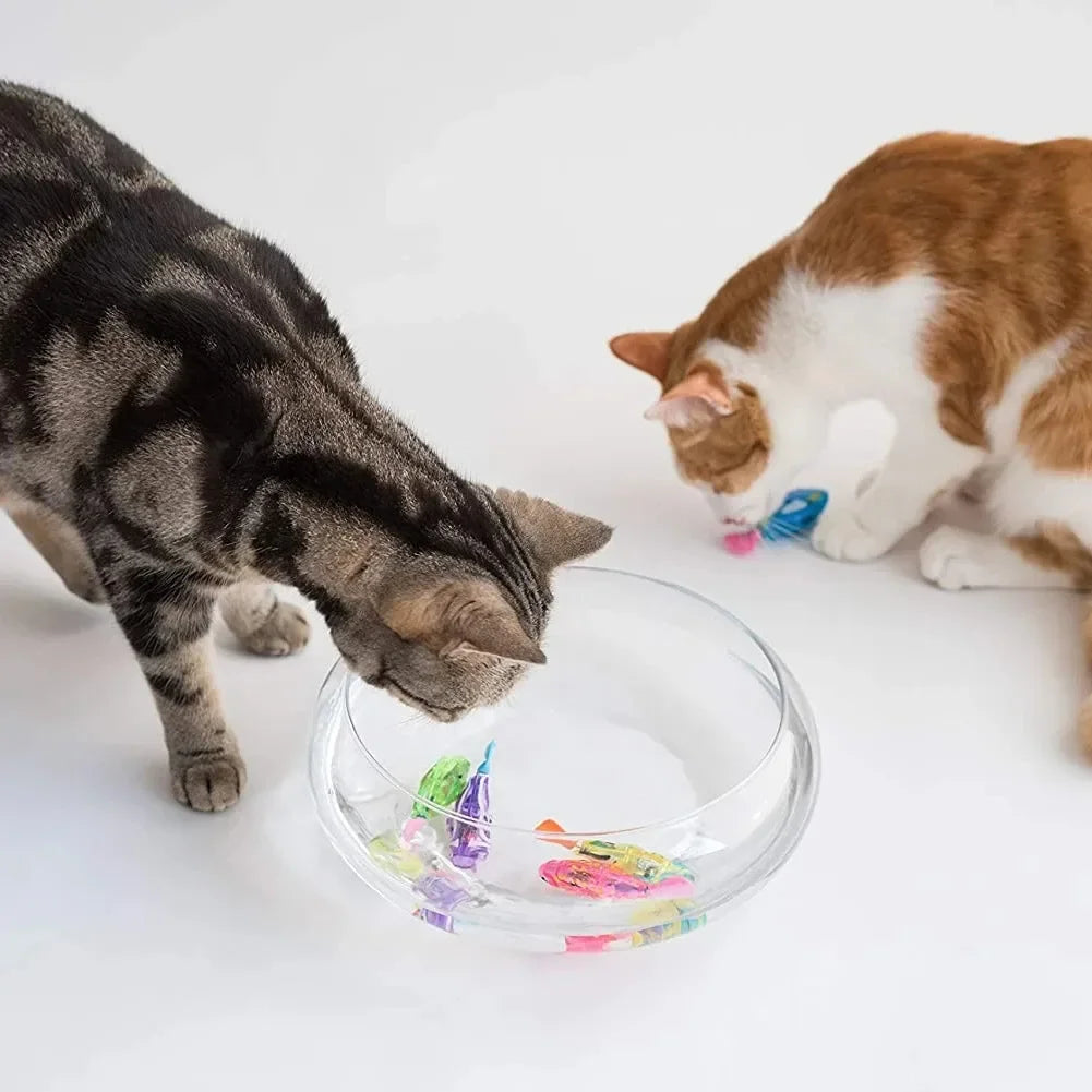 Interactive LED Cat Toy Swimming Robot Fish - Smarsty