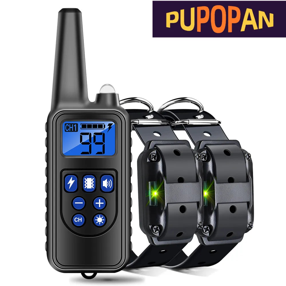 Rechargeable Electric Dog Training Collar with Detachable Bark Control - Smarsty