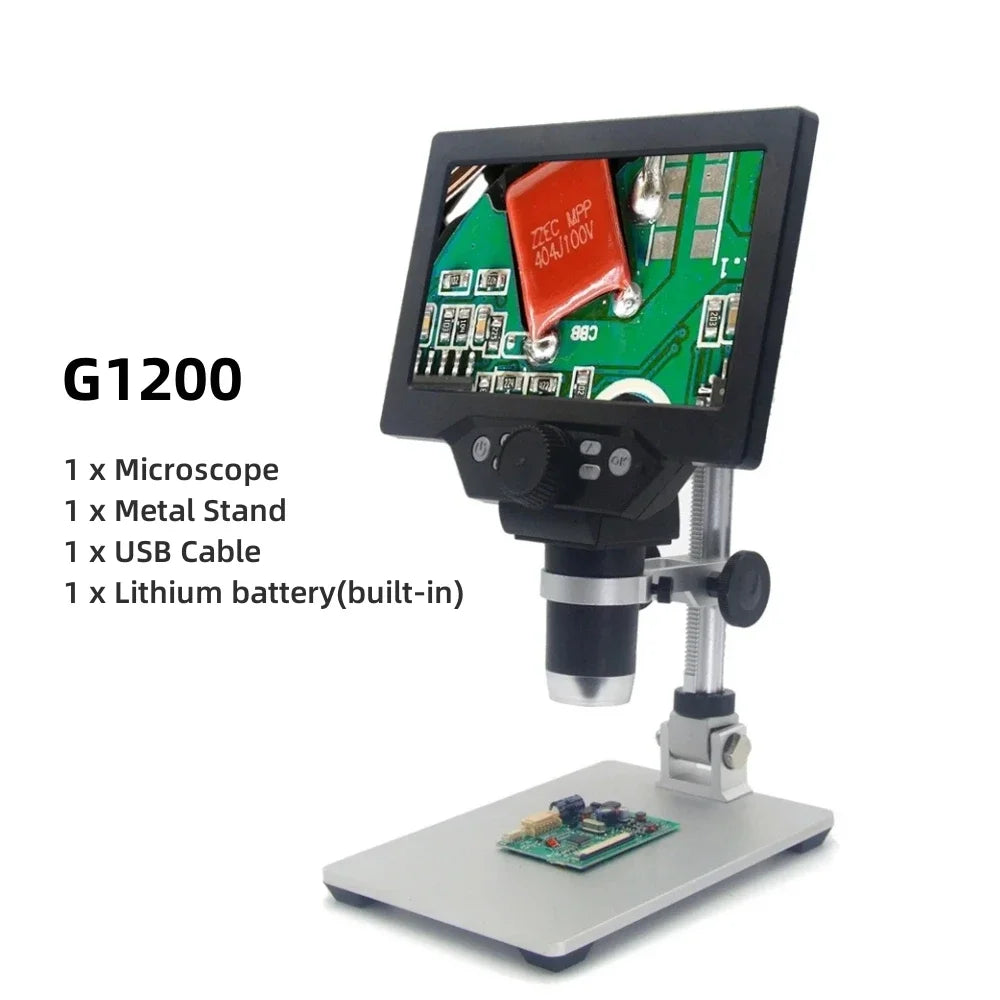 G1200 7 Inch Digital Microscope with 1200x Adjustable Zoom - Smarsty