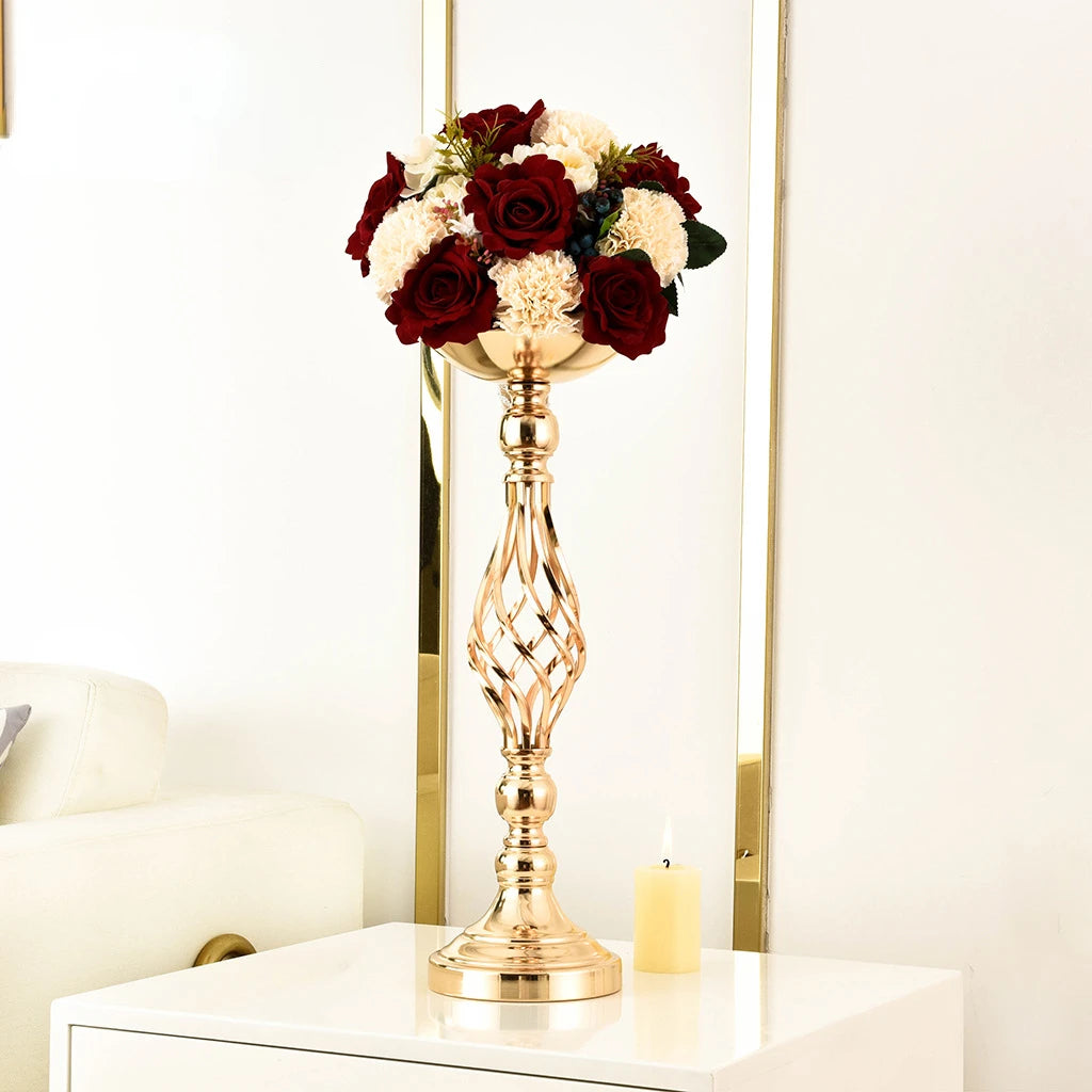 Golden Iron Art Candle Holder for Wedding Decor - Smarsty