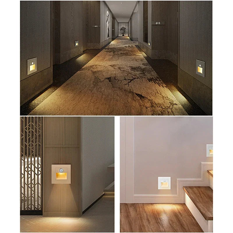 PIR Motion Sensor LED Night Light for Safe Stairs - Smarsty