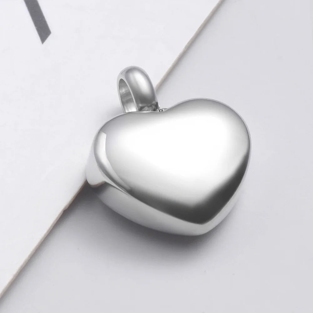 Small Heart Cremation Urn Necklace for Ashes - Smarsty