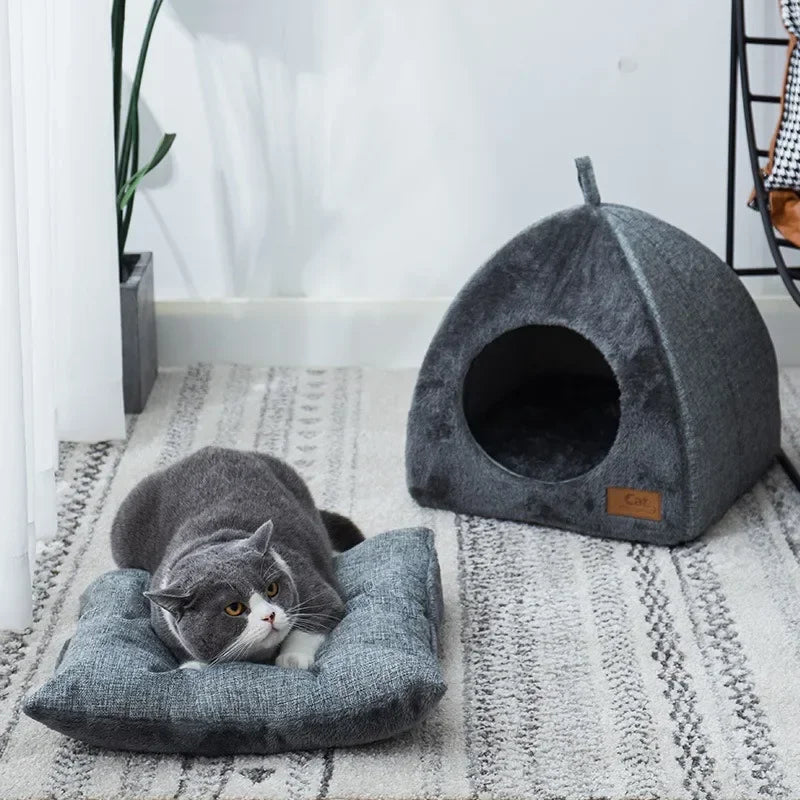 Warm Triangle Cat Nest for Deep Sleep Comfort - Smarsty