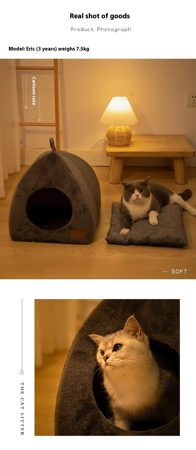 Warm Triangle Cat Nest for Deep Sleep Comfort - Smarsty
