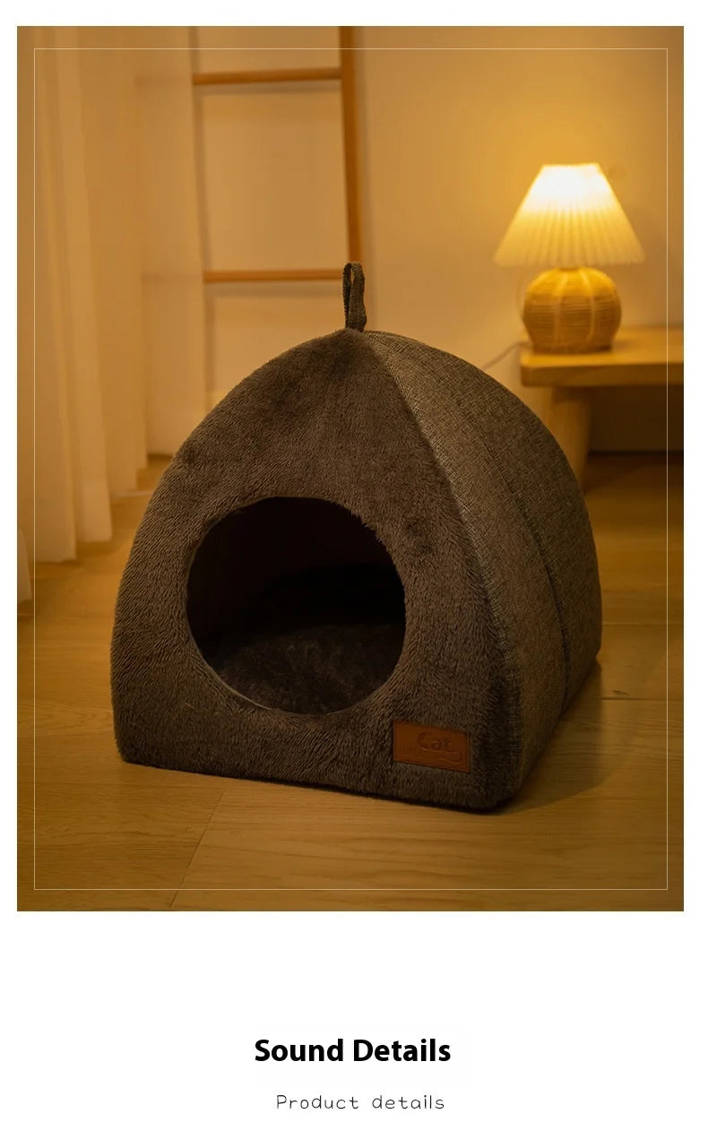 Warm Triangle Cat Nest for Deep Sleep Comfort - Smarsty