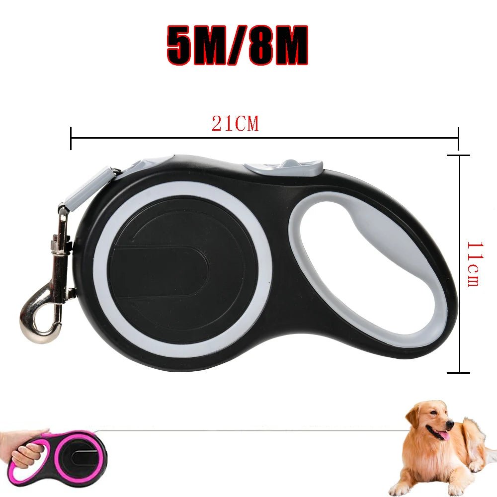 Retractable Dog Leash with Adjustable Collar for All Sizes - Smarsty