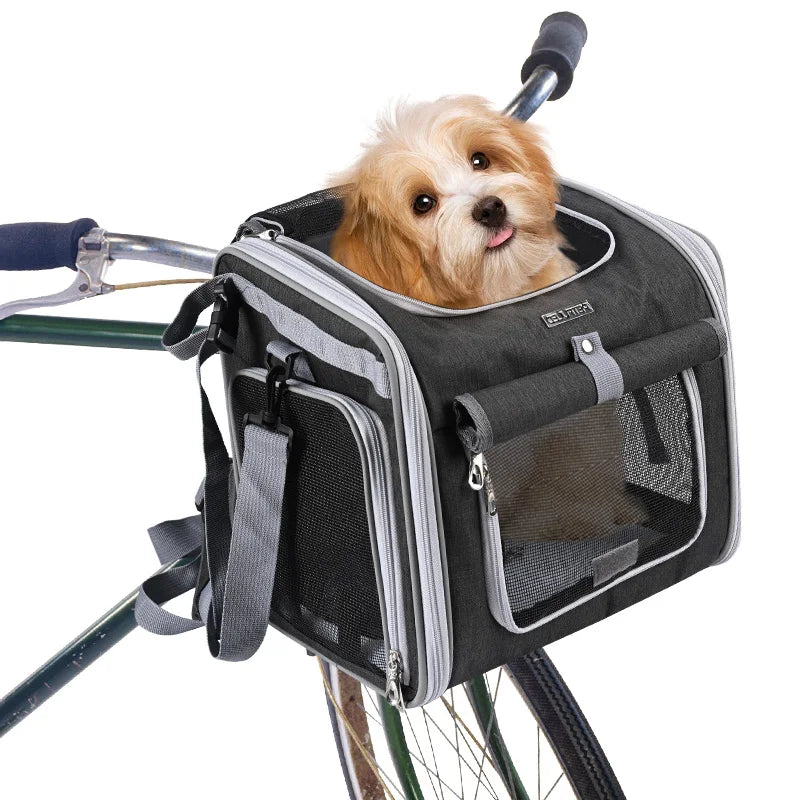 Expandable Soft Sided Pet Carrier Backpack for Bikes - Smarsty