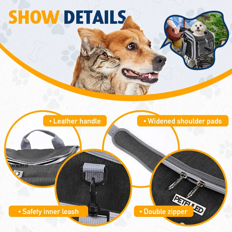 Expandable Soft Sided Pet Carrier Backpack for Bikes - Smarsty