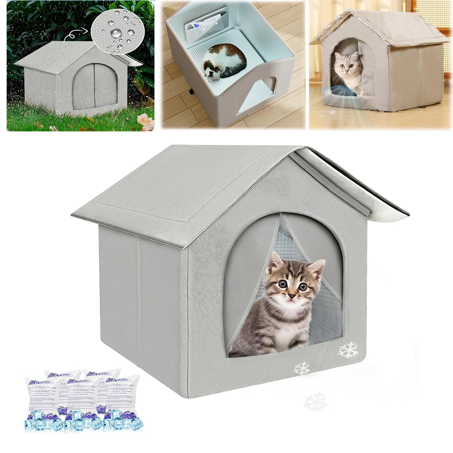 Outdoor Waterproof Cat House With Cooling Feature - Smarsty