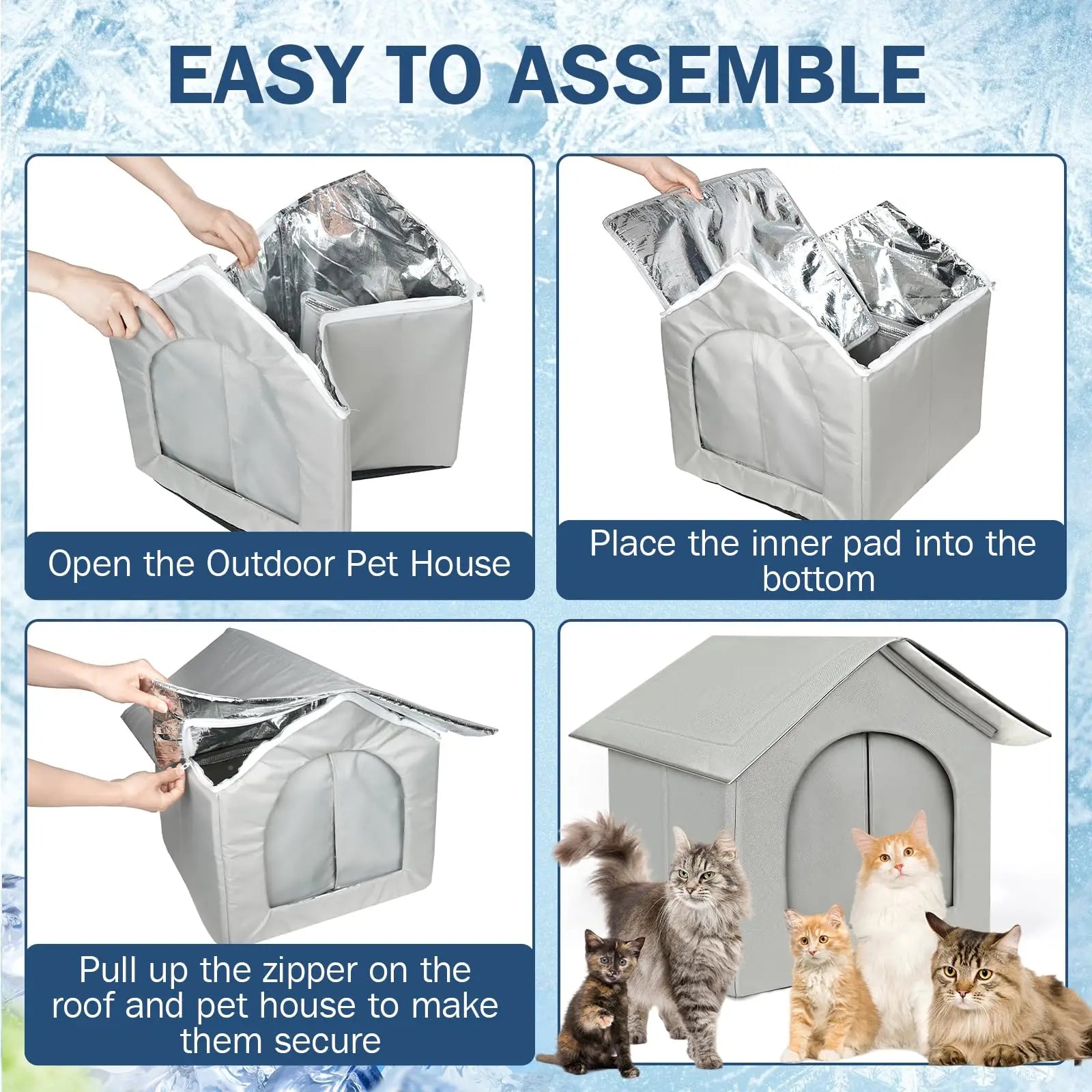 Outdoor Waterproof Cat House With Cooling Feature - Smarsty
