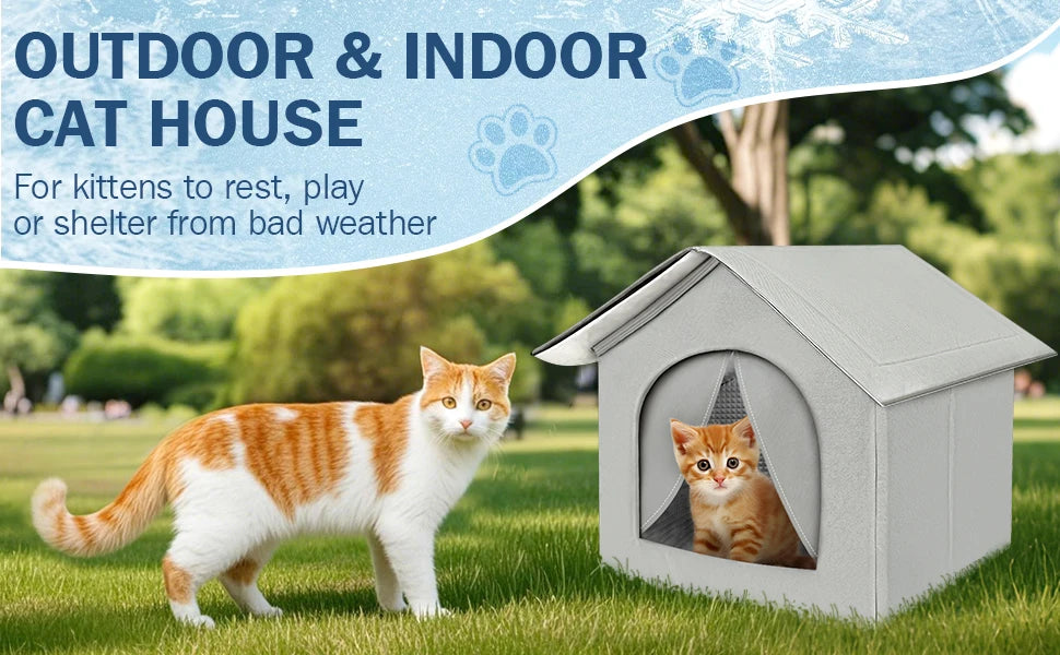 Outdoor Waterproof Cat House With Cooling Feature - Smarsty