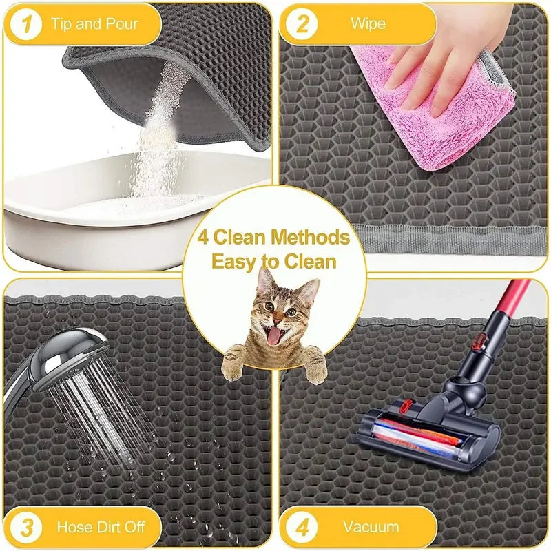 Non Slip Cat Litter Mat Waterproof Double Layer Design - Smarsty