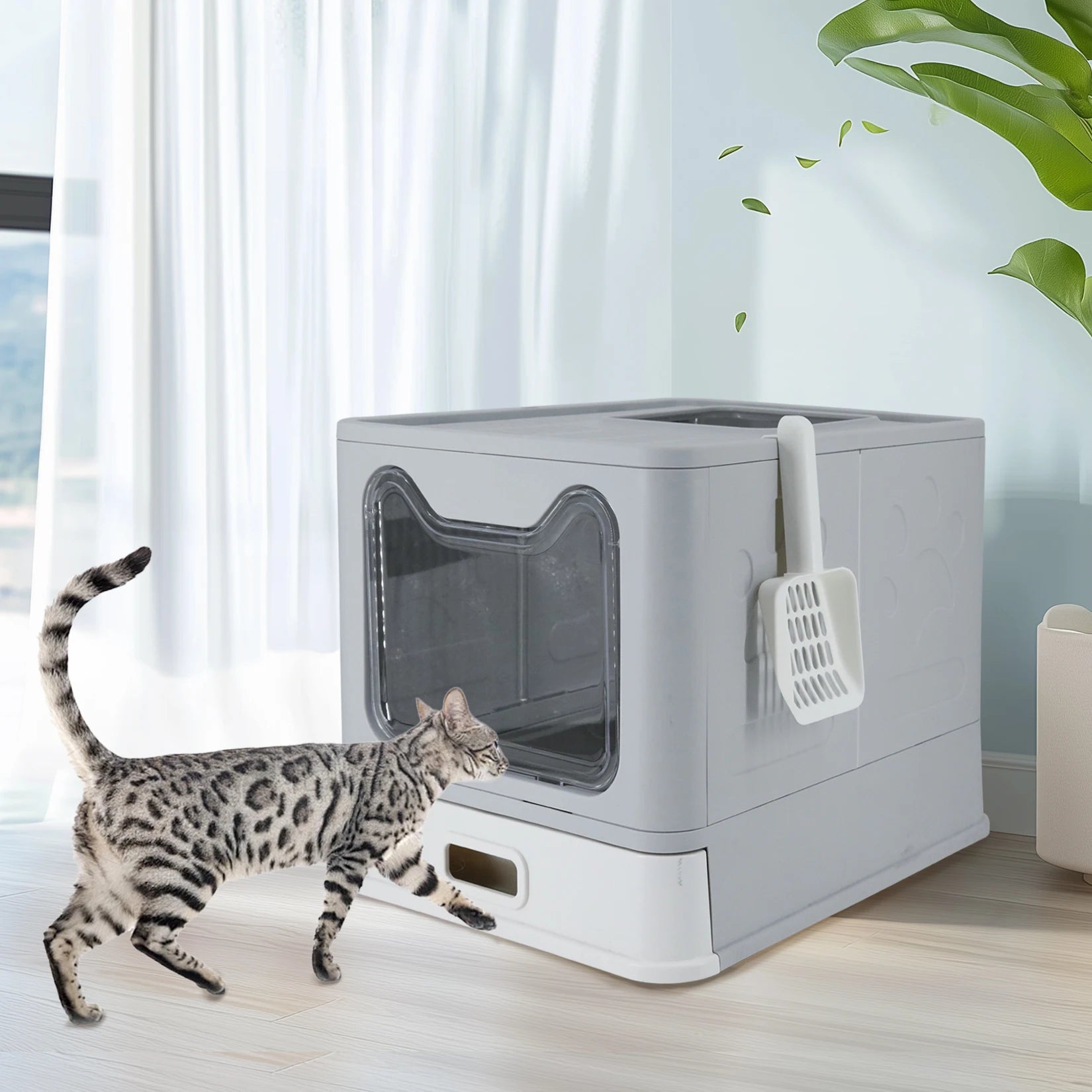 Stainless Steel Cat Litter Box with Easy Clean Lid - Smarsty