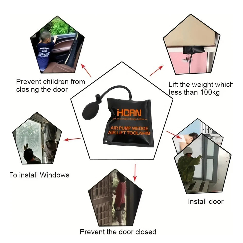 Inflatable Air Pump Wedge Tool for Easy Door Alignment - Smarsty