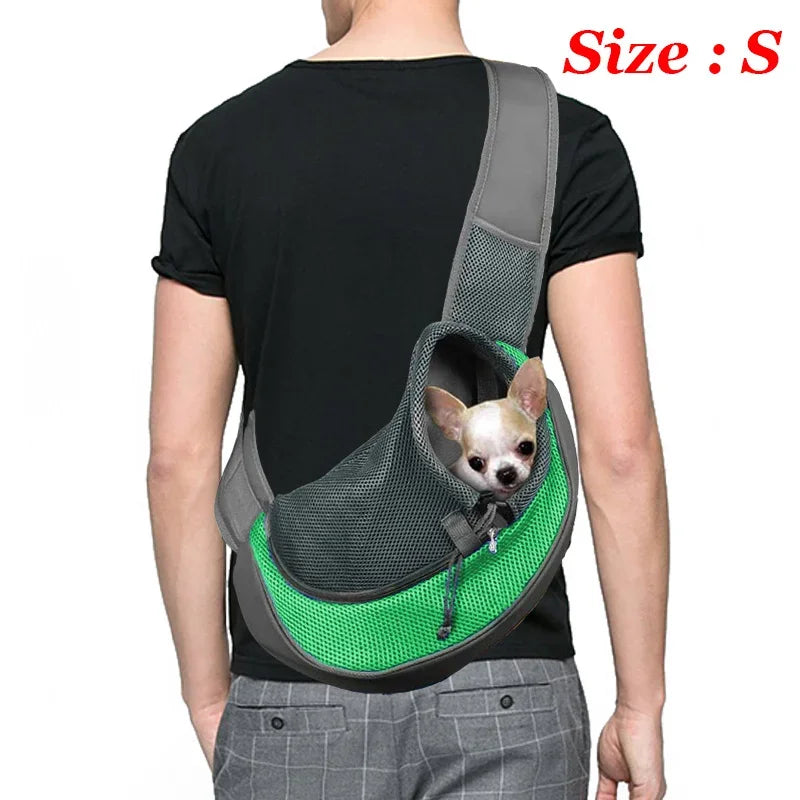 Breathable Dog Sling Carrier for Hiking and Travel - Smarsty