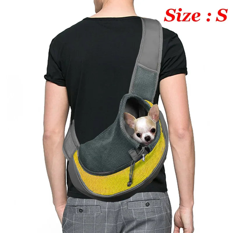 Breathable Dog Sling Carrier for Hiking and Travel - Smarsty