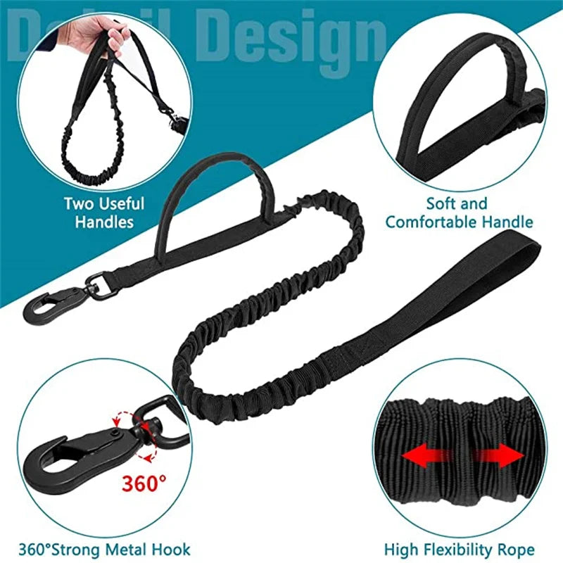 Durable Adjustable Tactical Dog Collar Leash Set - Smarsty