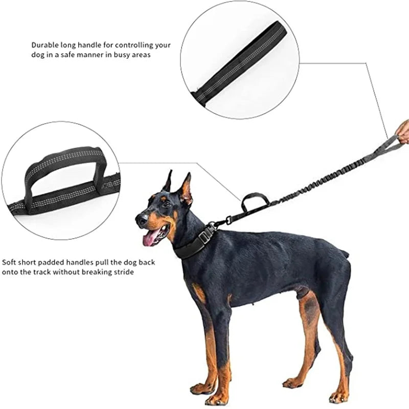 Durable Adjustable Tactical Dog Collar Leash Set - Smarsty