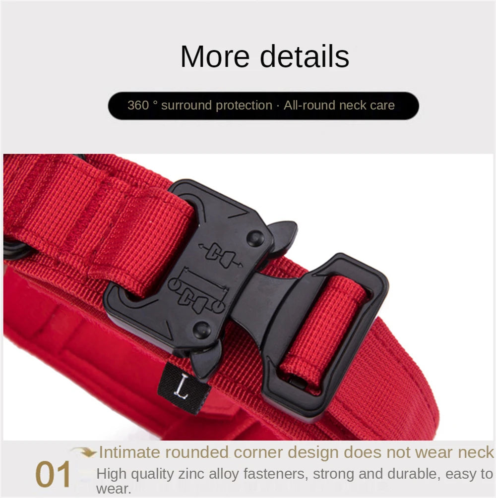 Durable Adjustable Tactical Dog Collar Leash Set - Smarsty