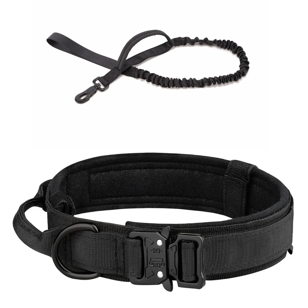 Durable Adjustable Tactical Dog Collar Leash Set - Smarsty