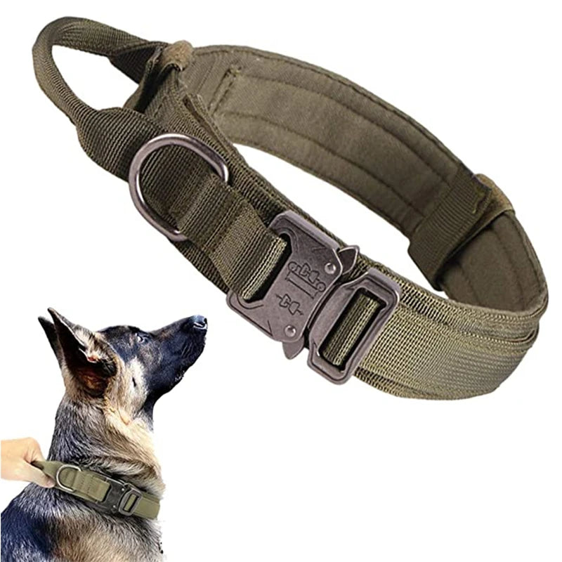 Durable Adjustable Tactical Dog Collar Leash Set - Smarsty