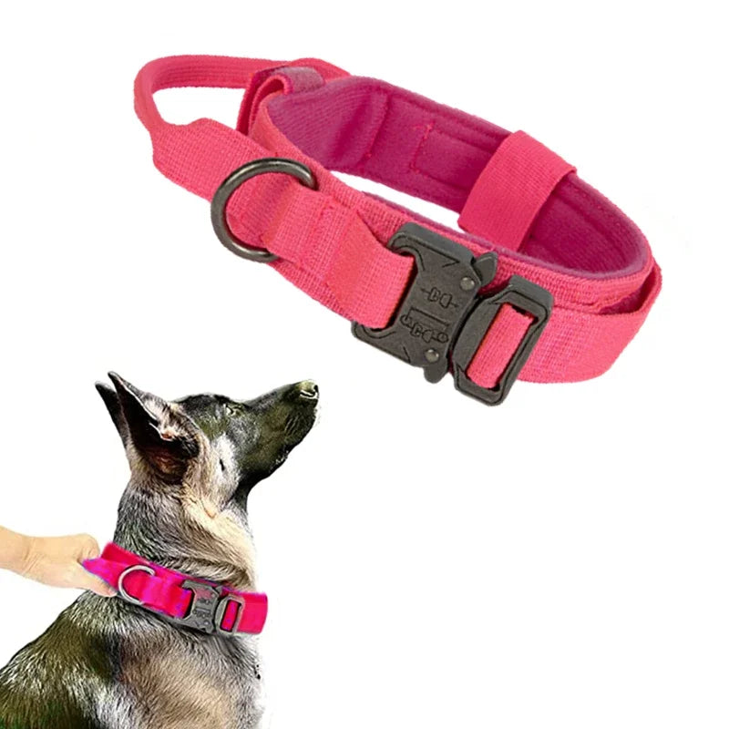 Durable Adjustable Tactical Dog Collar Leash Set - Smarsty