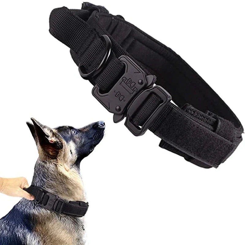 Durable Adjustable Tactical Dog Collar Leash Set - Smarsty
