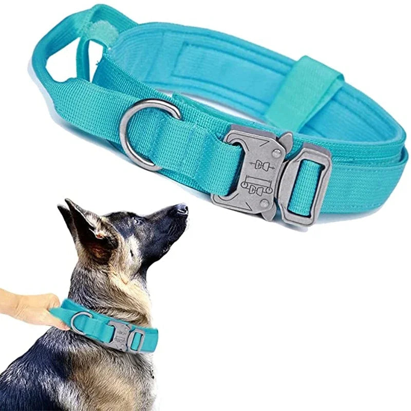 Durable Adjustable Tactical Dog Collar Leash Set - Smarsty