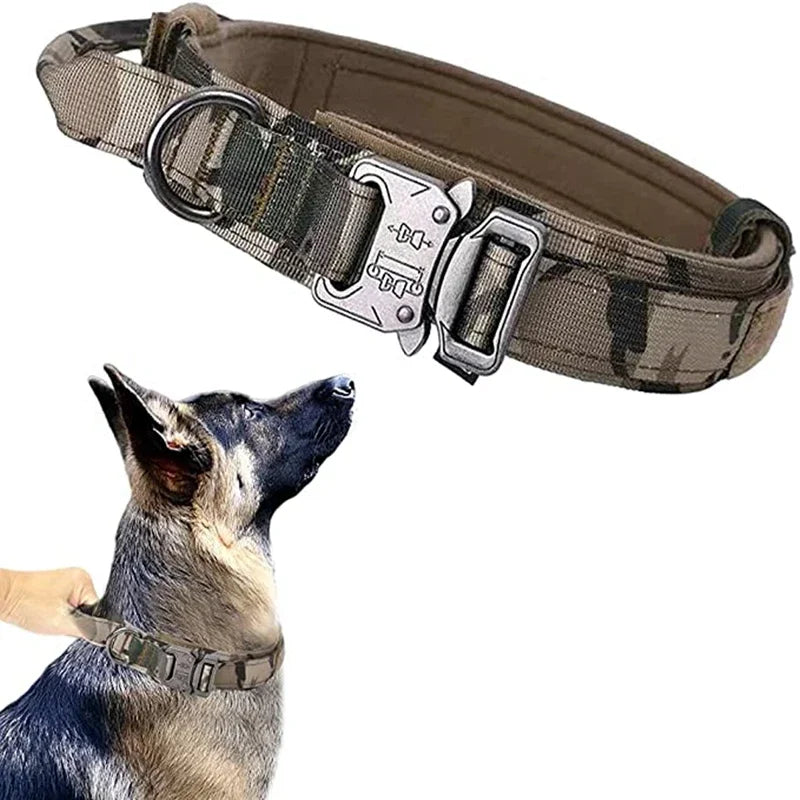 Durable Adjustable Tactical Dog Collar Leash Set - Smarsty