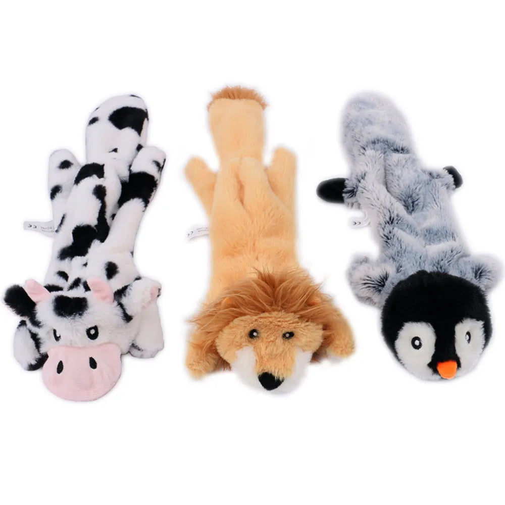 Durable Stuffingless Plush Squeaky Dog Toy - Smarsty