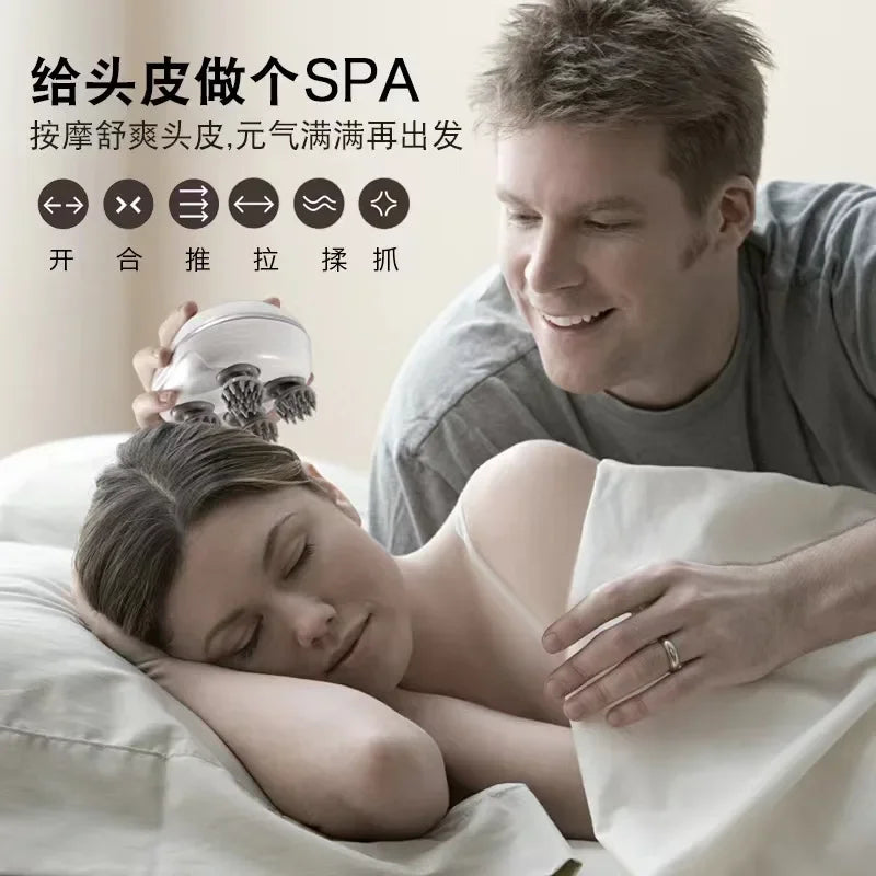 Electric Scalp Massager With Red Light Therapy - Smarsty