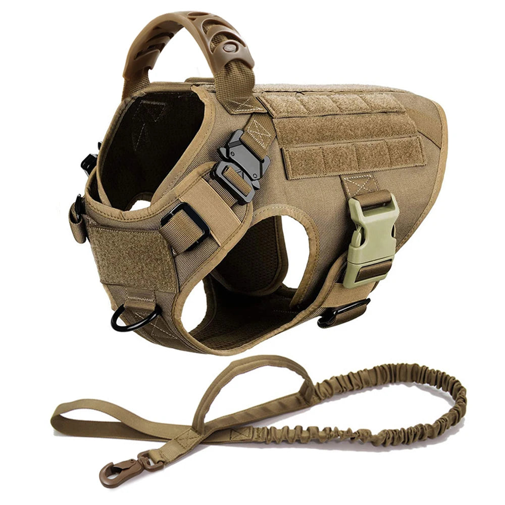 Large Dog Harness with Molle Pouches for Training - Smarsty