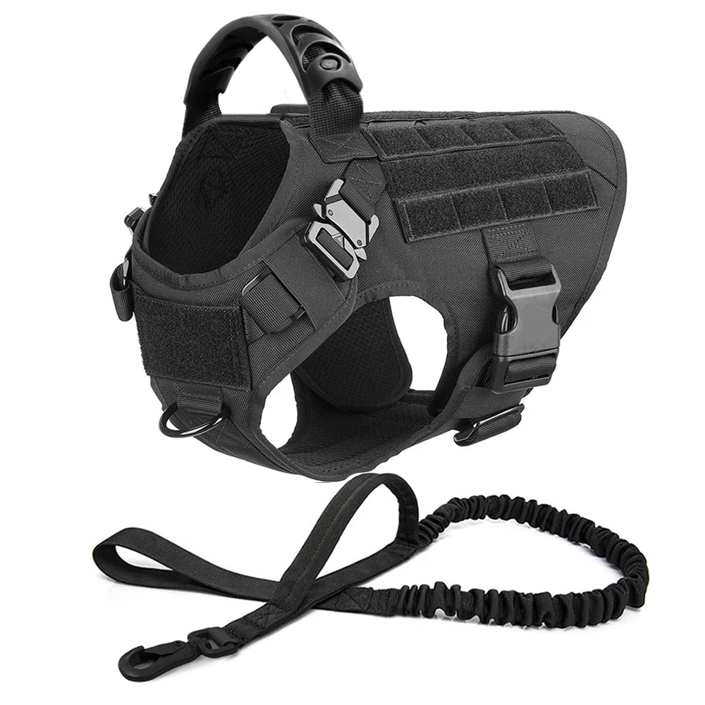 Large Dog Harness with Molle Pouches for Training - Smarsty