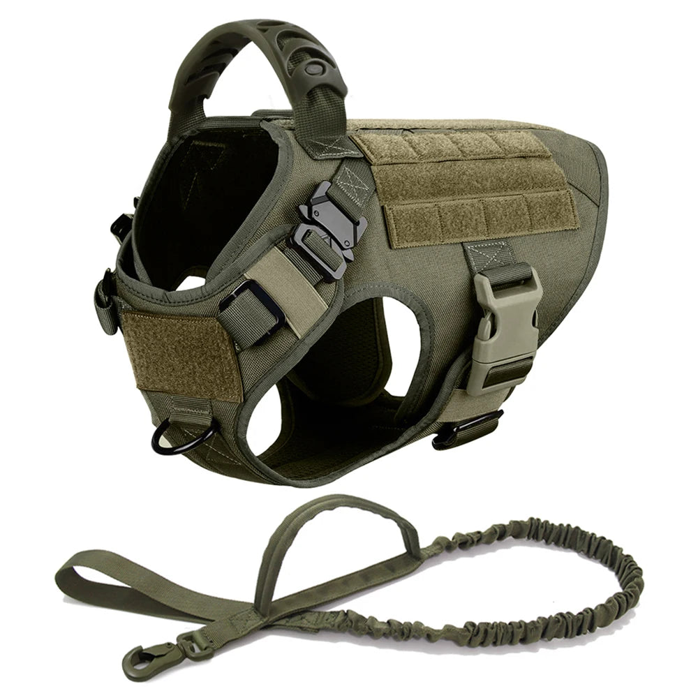 Large Dog Harness with Molle Pouches for Training - Smarsty