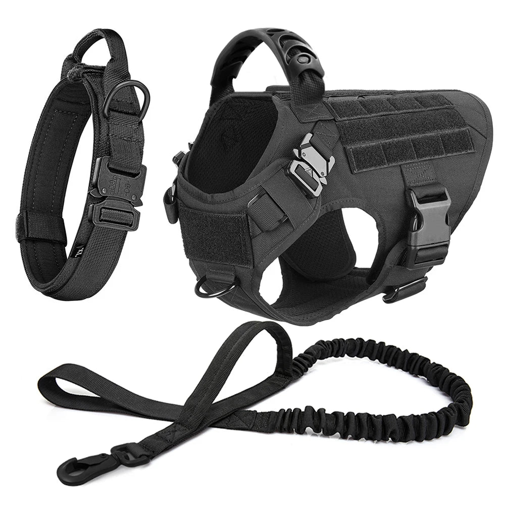 Large Dog Harness with Molle Pouches for Training - Smarsty