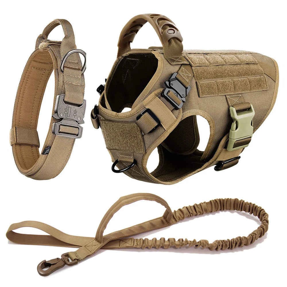 Large Dog Harness with Molle Pouches for Training - Smarsty