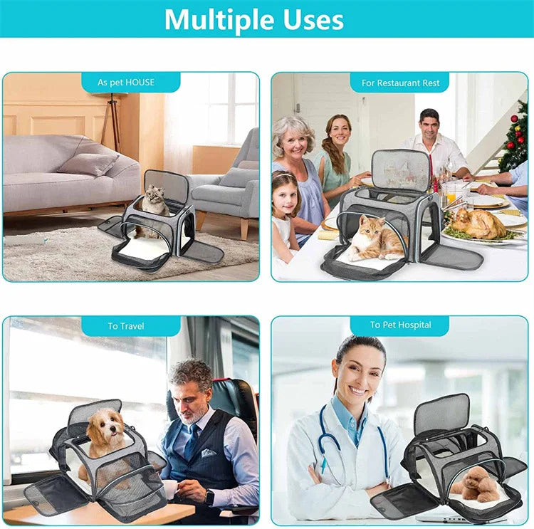 Foldable Pet Carrier Bag for Small Dogs and Cats - Smarsty