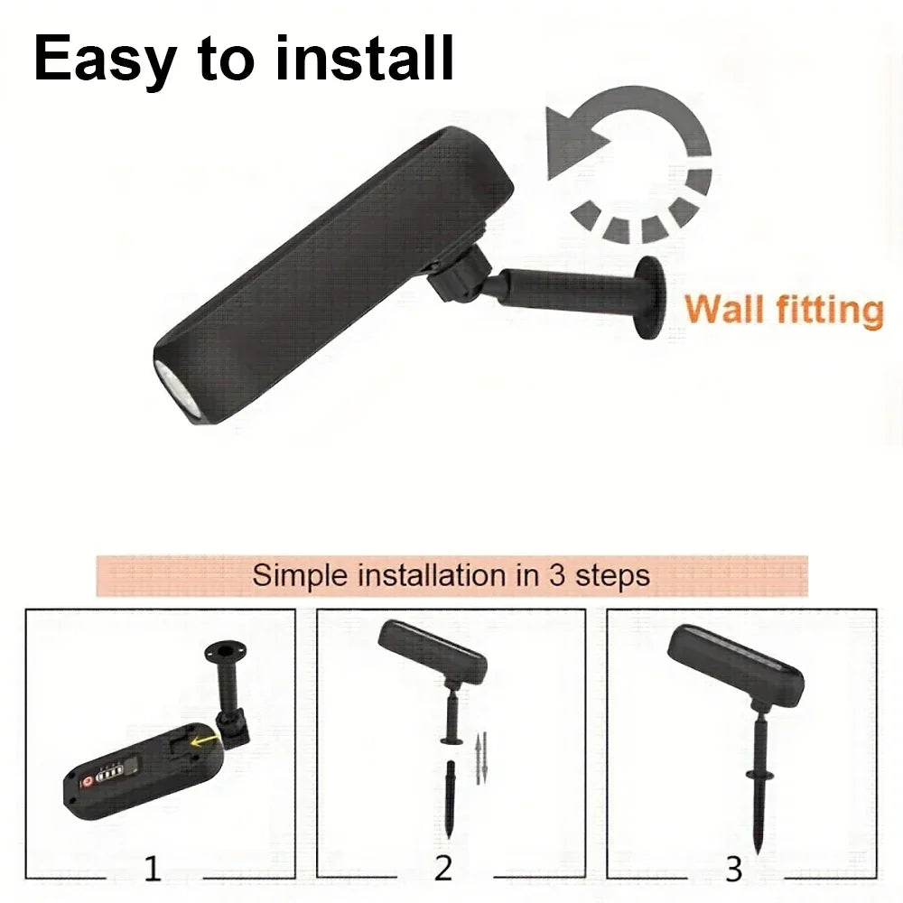Solar LED Wall Light for Garden Pathway Illumination - Smarsty