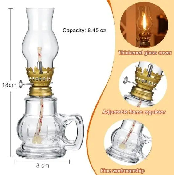 Mini Glass Oil Lamp for Elegant Home Decor - Smarsty