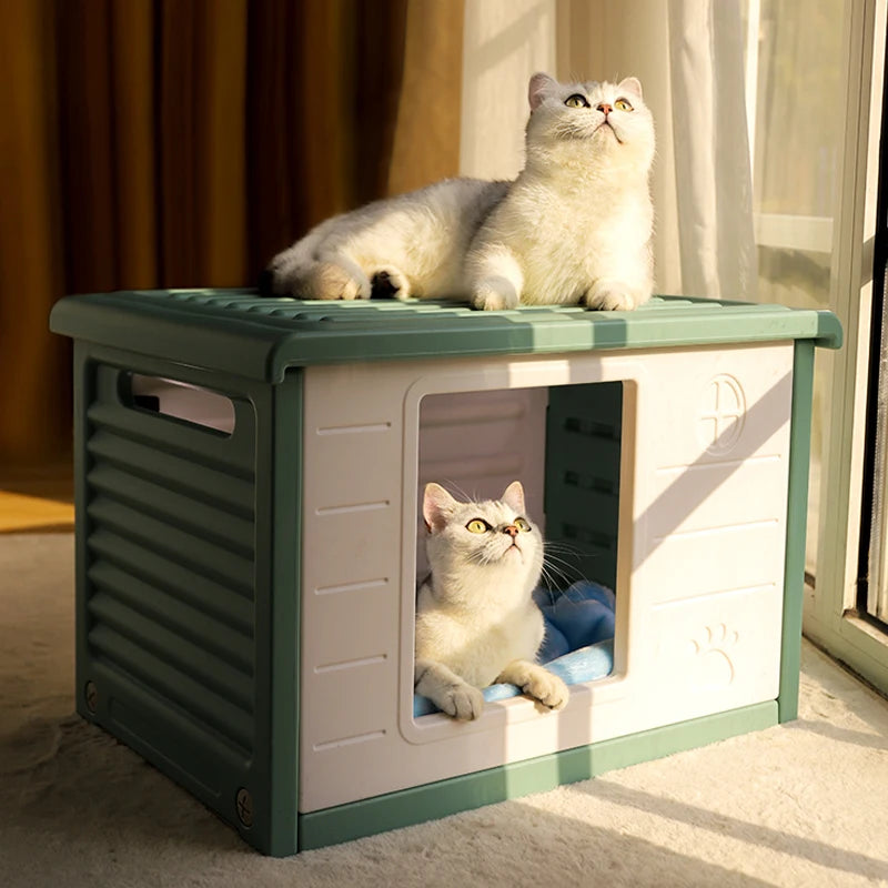 Rainproof Cat House for Outdoor Comfort and Shelter - Smarsty