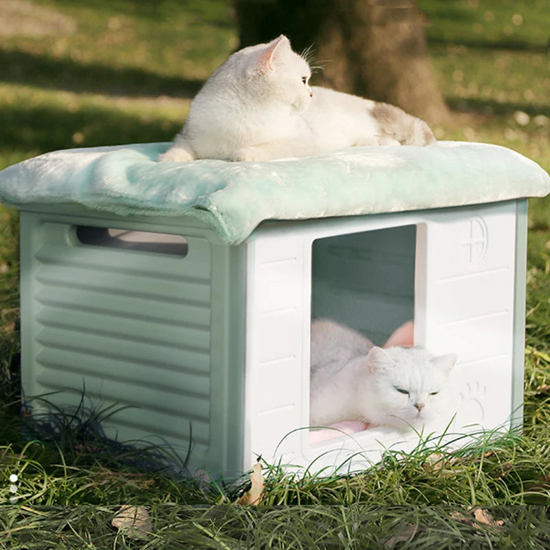 Rainproof Cat House for Outdoor Comfort and Shelter - Smarsty