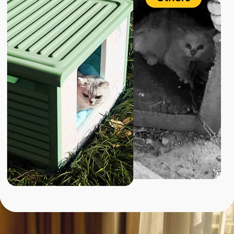 Rainproof Cat House for Outdoor Comfort and Shelter - Smarsty