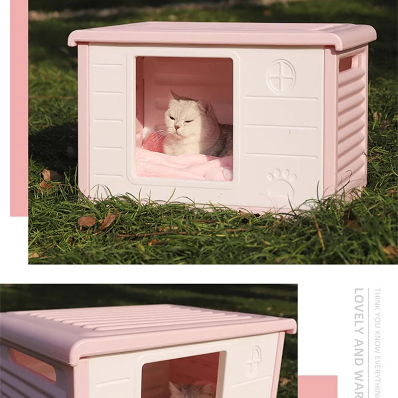 Rainproof Cat House for Outdoor Comfort and Shelter - Smarsty