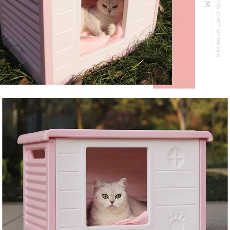 Rainproof Cat House for Outdoor Comfort and Shelter - Smarsty