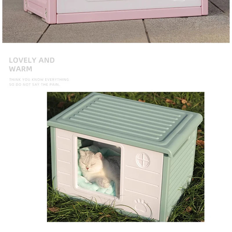 Rainproof Cat House for Outdoor Comfort and Shelter - Smarsty
