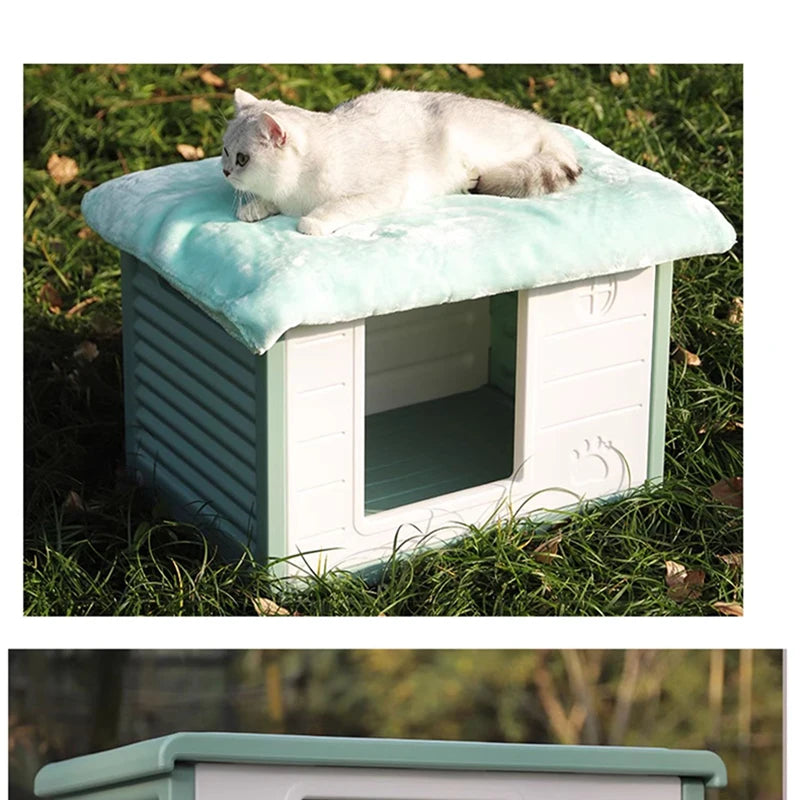Rainproof Cat House for Outdoor Comfort and Shelter - Smarsty